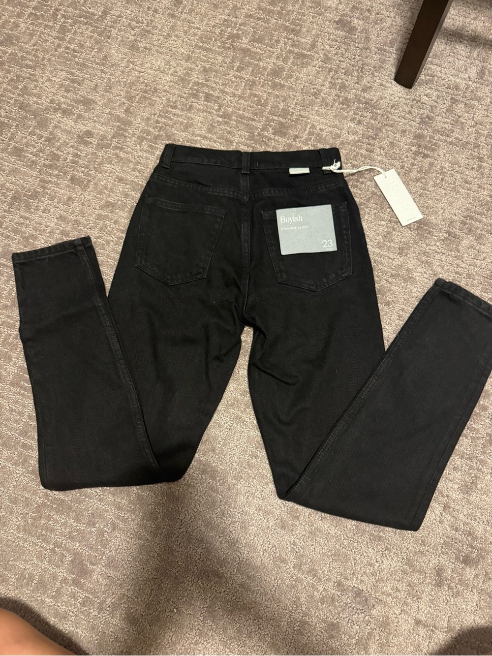 Boyish Black High-Rise Skinny Jeans
